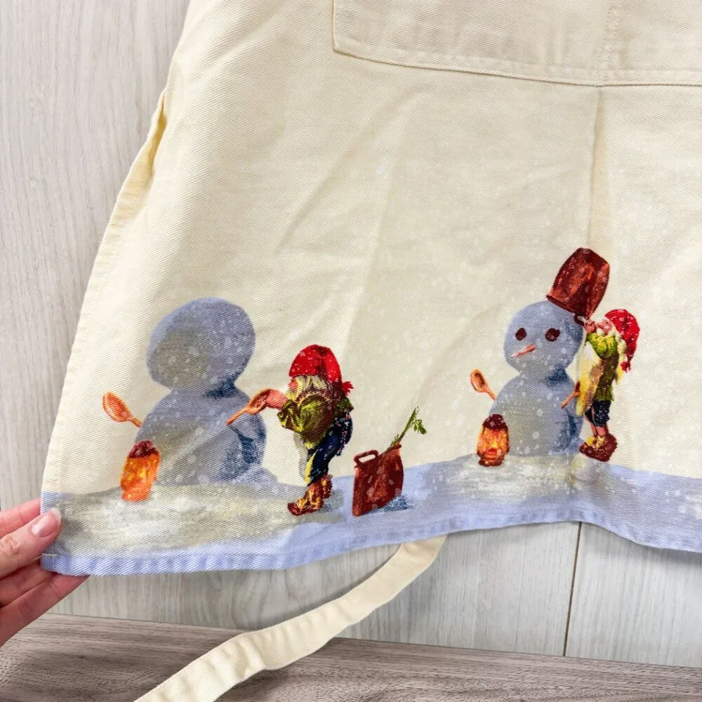 Williams Sonoma Vintage Christmas Nordic Santa Cooking Apron